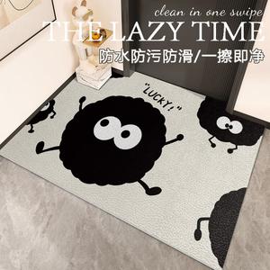 Budis Ковер 100х140 см для прихожей, нескользящий, из ПВХ кожи, моющийся, режется по размеру