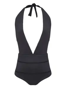 Купальник с глубоким V-образным вырезом Amir Slama, черный