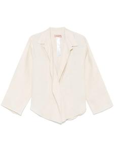 Льняная блузка TWINSET, нейтральный