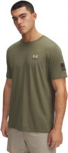 Мужская футболка с коротким рукавом Under Armour Freedom Flag, (390) Marine Od Green/Desert Sand