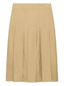 Юбка миди со складками Prada, нейтральный