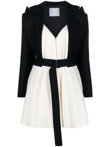 sacai многослойный блейзер Suiting Bonding, белый