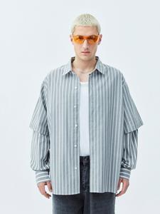 Повседневная рубашка VAMOS CLO Comfort fit Button Up Shirt, серый