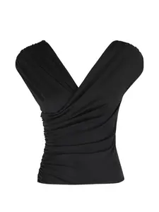 Блузка с драпировкой The Andamane, черный