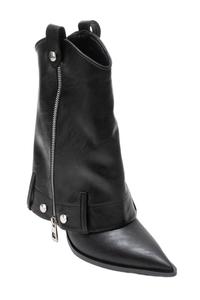 Ботинки Lola Zip с острым носком на каблуке (женские) Prologue Shoes, Black faux leather