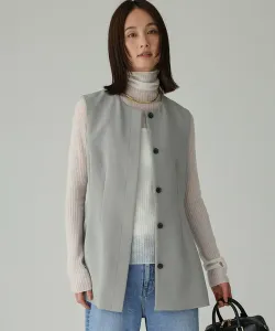 Жилет с баской из многофункционального материала Babylone, цвет Gray 15