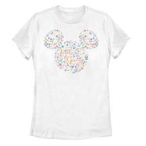 Детская футболка Disney's Mickey & Friends Mickey Hello Spring с цветочным наполнением Licensed Character, белый