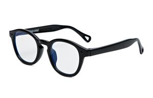 The MAD HATcher Овальные солнцезащитные очки TR90 унисекс, Black Frame with Blue Light Blocking Lens
