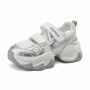 Кроссовки женские толстые низкие Daphne, серый/красный