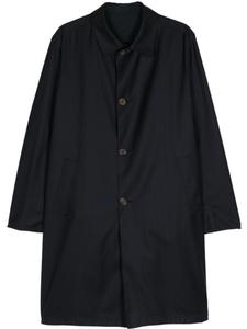 Kiton однобортное пальто в тонкую полоску, черный