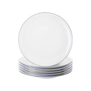 Тарелка для завтрака Завтрашняя тарелка Compact с синей каймой ø 19,3 см, набор из 6 бело-синих Seltmann Weiden, бело-голубой