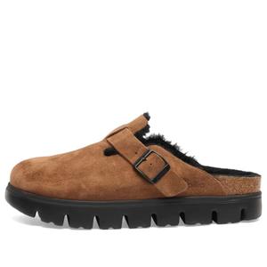 Boston chunky shearling Birkenstock, темно-tea