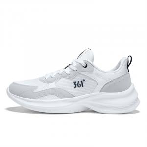 361° Амортизирующие, дышащие, легкие, низкие повседневные кроссовки для бега, мужские, цвет "Feather White/Photon Gray"