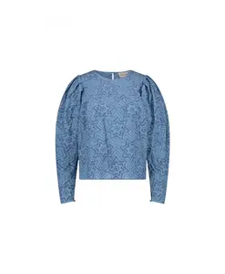 Топ с цветочной вышивкой Fabienne Chapot, синий