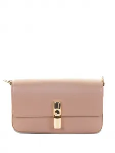Кожаная сумка на плечо с застежкой-замком Furla, нейтральный