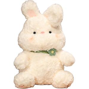 Кролик в молочной шапочке, плюшевая кукла из серии Rabbit Group Bunny высотой 28см/45см/55см MENGGEGE, зеленый