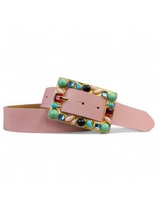 Женский кожаный ремень цвета конфетный FRONHOFER