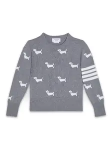 Пуловер Hector Thom Browne Kids, серый