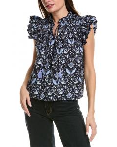 Топ с рукавами-крылышками от Sail to Sable, темно-синий