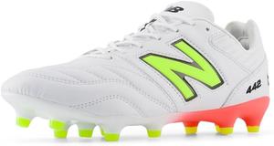Футбольные бутсы New Balance 442 Pro Fg V2 для мужчин, White/Energy Red/Hi-Lite