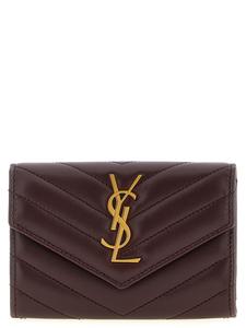 Маленький кошелек Enveloppe SAINT LAURENT, бордовый