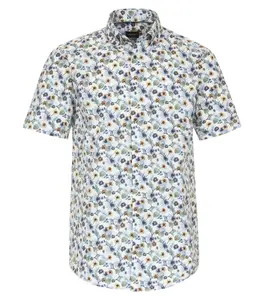 Деловая рубашка VENTI "Деловая рубашка VENTI с коротким рукавом с принтом", синий