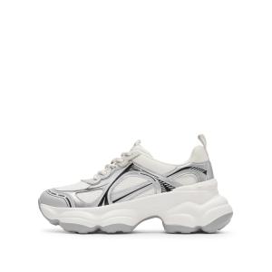 Хорошие вещи случаются Износостойкие и легкие низкие повседневные массивные кроссовки для женщин Staccato, cool серебро белый