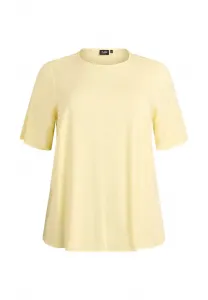 Блузка flash mit kurzen ärmeln und rundhalsausschnitt Zizzi, Lemonade