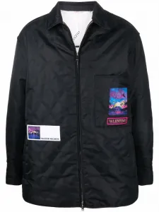 Стеганая куртка-рубашка VALENTINO GARAVANI, черный