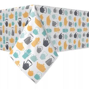 Прямоугольная скатерть, 100 % хлопок, 60x84 дюйма, винтажные чайники