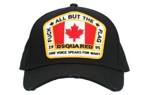 DSQUARED 2 Бейсболка с вышитым логотипом и потертостями, Black