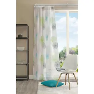 Занавеска RAWLINS с кантом для сборки 1 шт. Шарф из Voile с принтом Home Wohnideen, зеленый