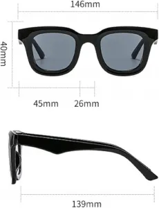 Мужские солнцезащитные очки в стиле ретро, ​​квадратные, модные, прозрачные, с защитой от УФ-излучения UV400; женские солнцезащитные очки в стиле панк Melrose, White