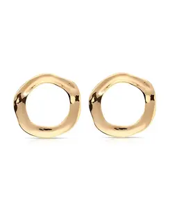 Серьги-Гвоздики в форме открытого круга Ettika, gold