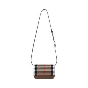 Burberry Кожаная женская сумка через плечо маленькая коричневая