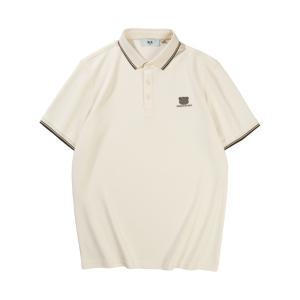 Футболка поло мужская HLA, Бежевый абрикос X7 (Сумка для покупок в комплекте)