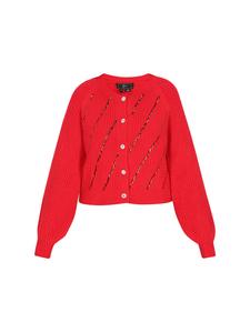 Женский кардиган красного цвета faina