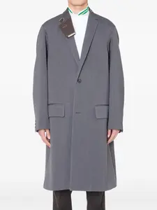 Однобортное пальто со вставками Kolor, серый