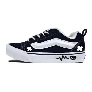 Knu Skool Electrocardiography устойчивые к истиранию низкие кроссовки для скейтбординга Unisex Vans, белый