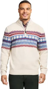 IZOD мужской праздничный свитер с молнией на четверть