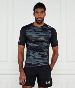 Футболка Ea7 Slim Fit, черный / серый