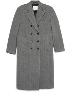 Sportmax пальто с узором в елочку, черный