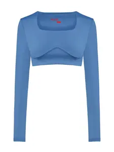 Free Heaven удлиненный кроп-топ с длинными рукавами PCFG, синий