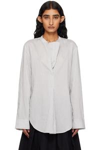 Studio Nicholson Серая блузка из пампы