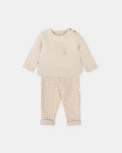 Детский комплект из двух предметов Vichy песочного цвета Tutto Piccolo