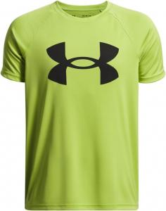 Under Armour Boys' Tech Hybrid Printed Fill футболка с коротким рукавом, (326) Green Vibe/Black