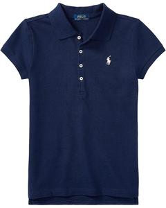Поло Polo Ralph Lauren Kids Short Sleeve Mesh Polo Shirt, цвет Refined Navy