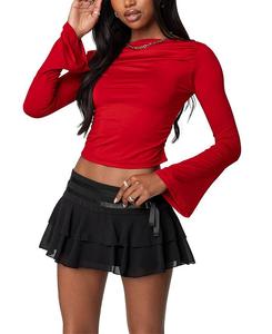 Дана Топ с Сборками Edikted, красный