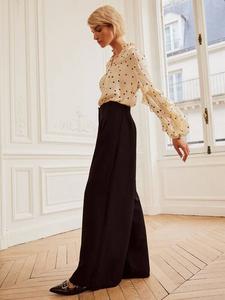 Широкие брюки с вытачками спереди Mint Velvet, черный