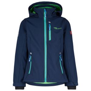 Куртка из софтшелла Trollkids Kid's Balestrand, цвет Navy/Bright Green/Medium Blue